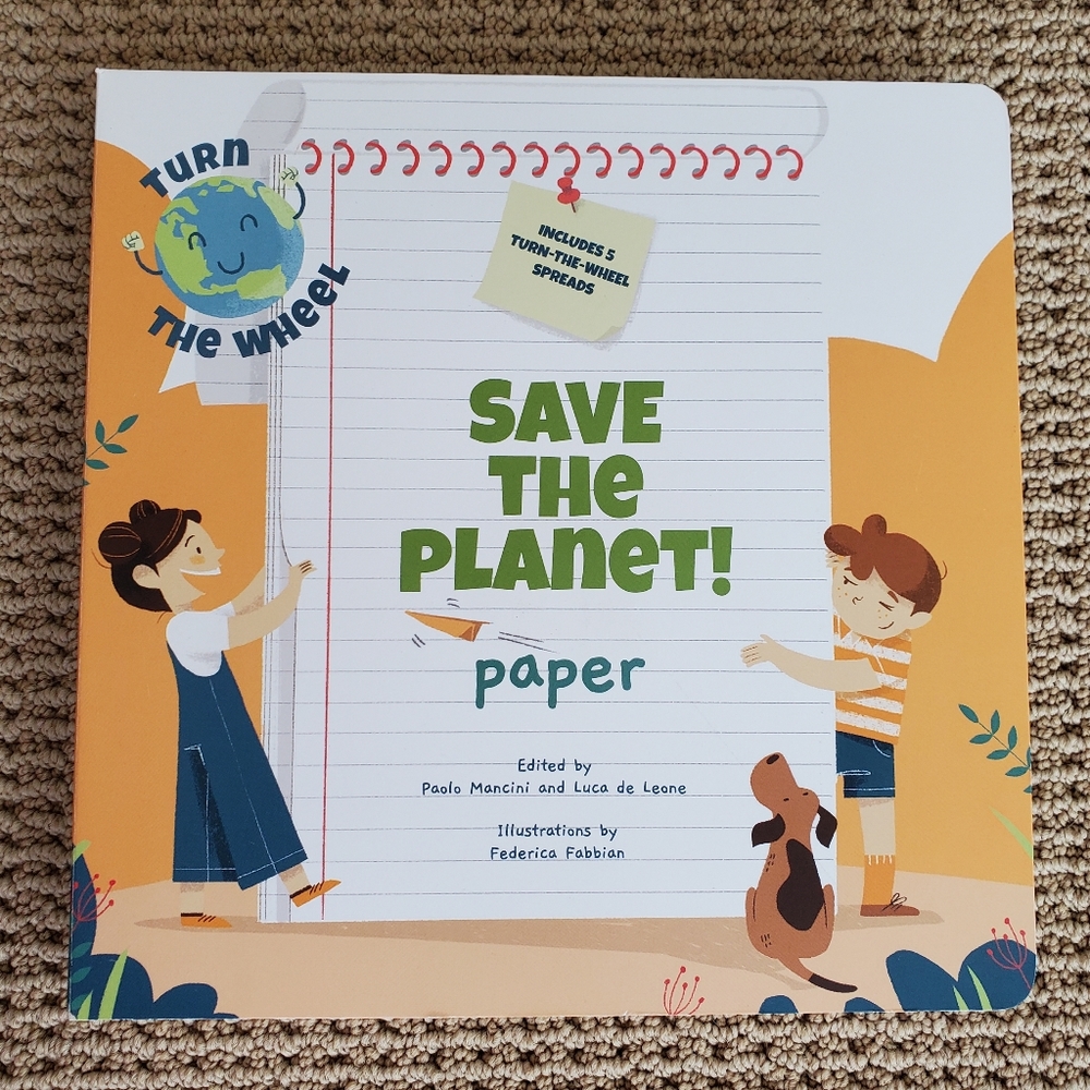 Paper: Save the Planet! Turn The Wheel Hardcover Kids Book NEW Federica Fabbian